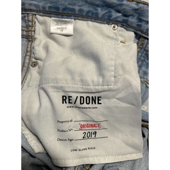 RE/DONE Originals Low Slung Rigid Jeans in Light 04 Sz 29 - Picture 9 of 15